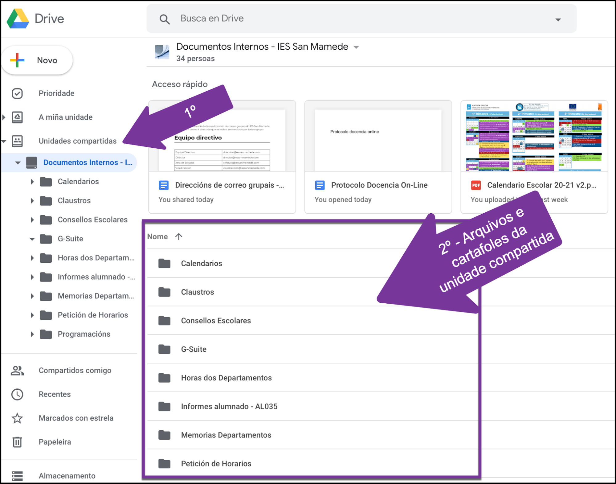 Captura de documentos internos en Google Drive